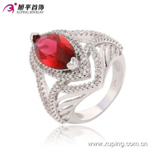 New Arrival Elegent Heart-Shaped Rhdium CZ Gemstone Jewelry Finger Ring -13650